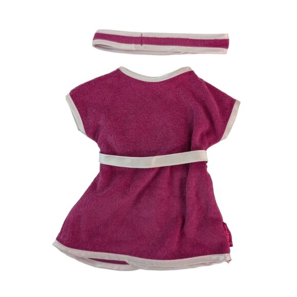 American Girl Magenta Spa Salon Robe & Headband Doll Clothes - Picture 2 of 6